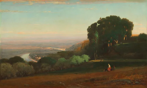 View of the Tiber near Perugia by George Inness, painting, 1872-1874