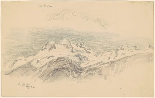 Mt. Baker and Mt. McKensie [recto] by Samuel Colman, drawing, 1894