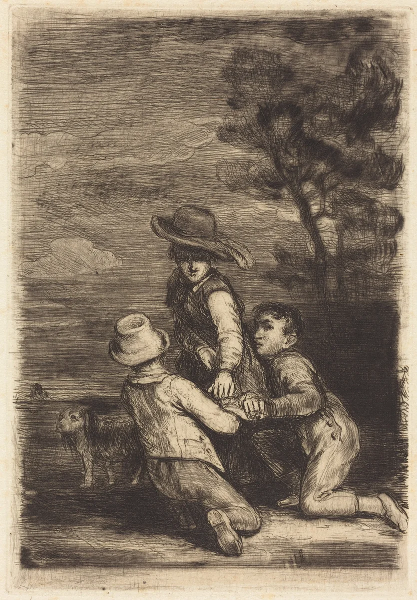 The Sedan Chair by Sir David Wilkie, print, 1815-1819