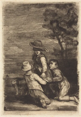 The Sedan Chair by Sir David Wilkie, print, 1815-1819