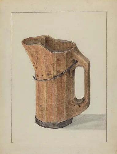 Pitcher by Yolande Delasser, index of american design, 1936