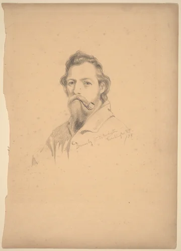 J.Q.A. Ward by William de Hartburn, drawing, 1858