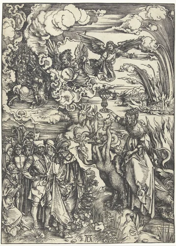 De hoer van Babylon by Unknown, print, 1496-1497