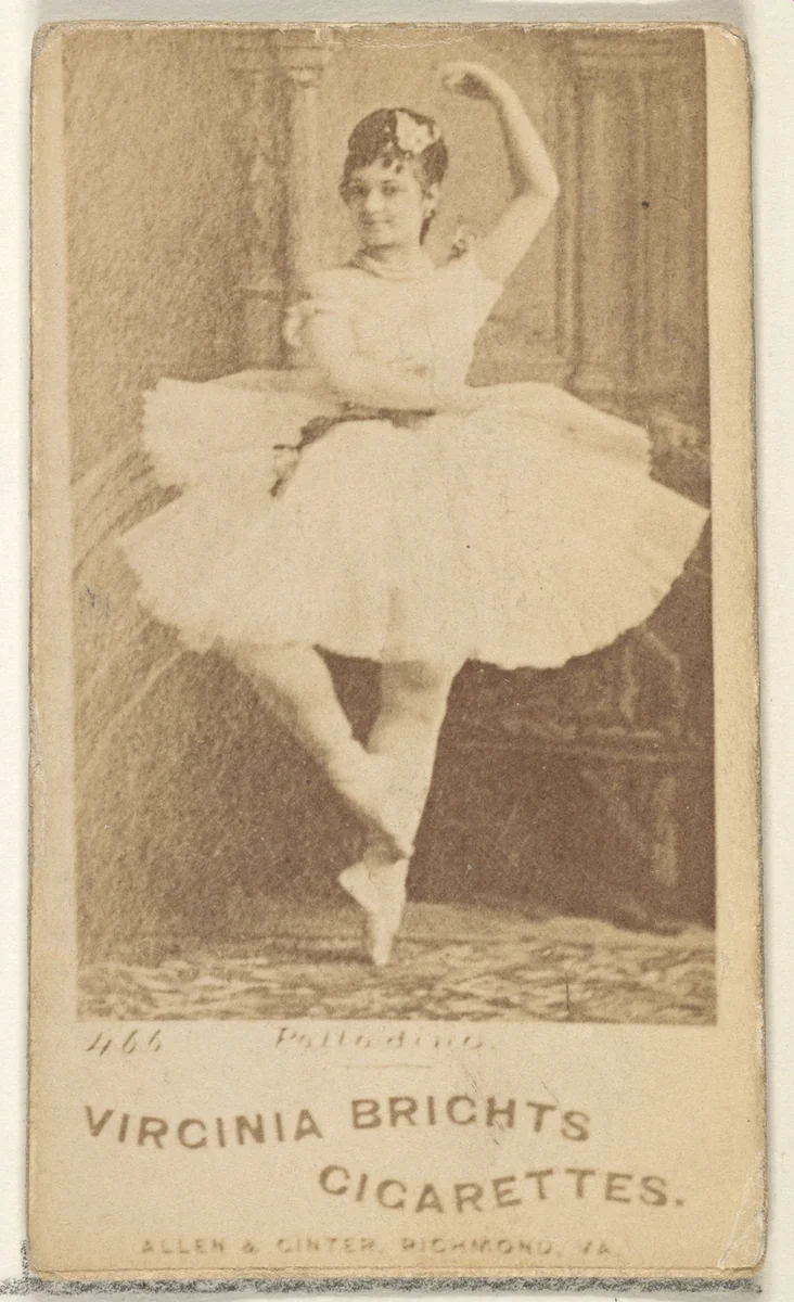 Card 466, Palladina, from the Actors and Actresses series (N45, Type 1) for Virginia Brights Cigarettes by Allen & Ginter, photograph, 1885-1891