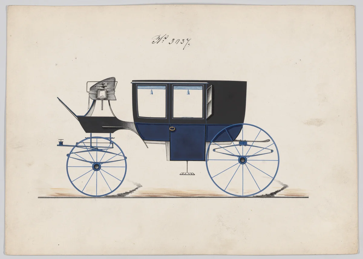 Coach #3037 by Brewster & Co., drawing, 1874