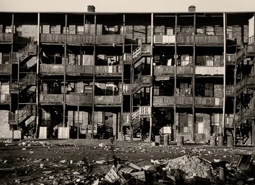A Tenement on South Indiana Avenue, the Type of Housing for Half of the City’s Black Children, Chicago, Illinois by Wayne Miller, photograph, 1946