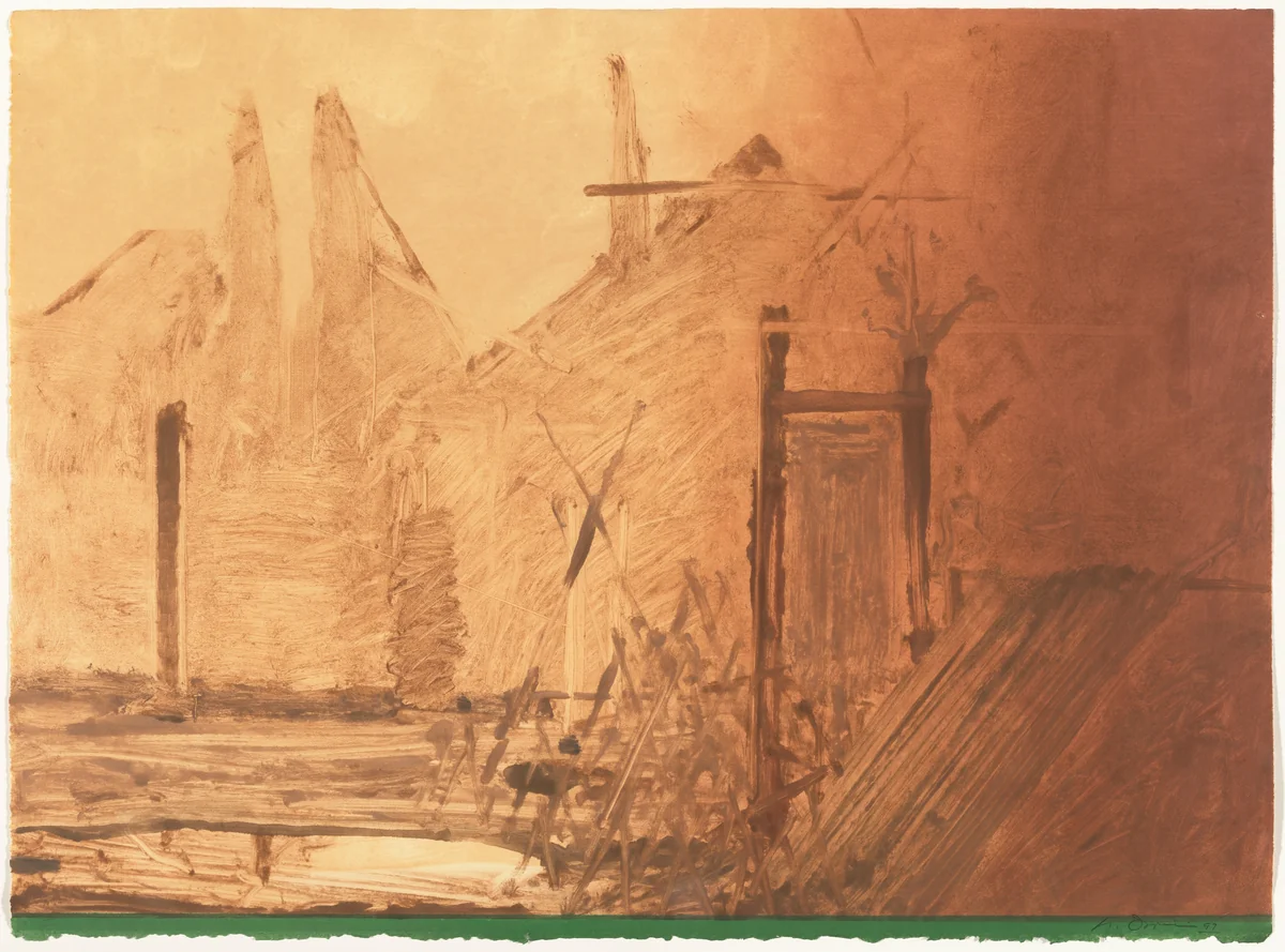 Douro Valley VI by Nathan Oliveira, print, 1997