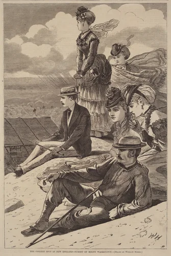 The Coolest Spot in New England - Summit of Mount Washington by Winslow Homer, print, 1870