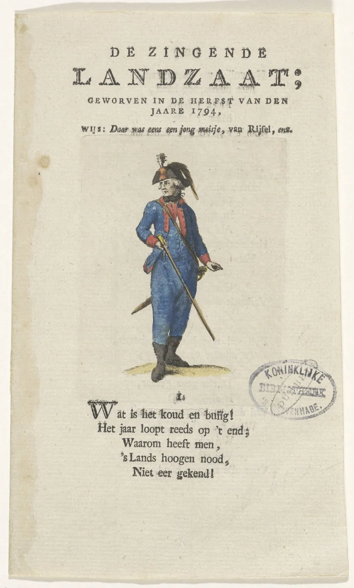Lied van de Zingende Landzaat, 1794 by anonymous, other, 1794