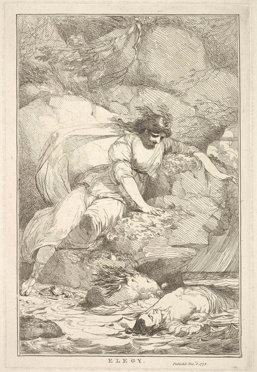Elegy, from "Fifteen Etchings Dedicated to Sir Joshua Reynolds" by John Hamilton Mortimer, print, 1778