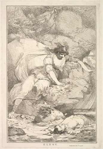 Elegy, from "Fifteen Etchings Dedicated to Sir Joshua Reynolds" by John Hamilton Mortimer, print, 1778