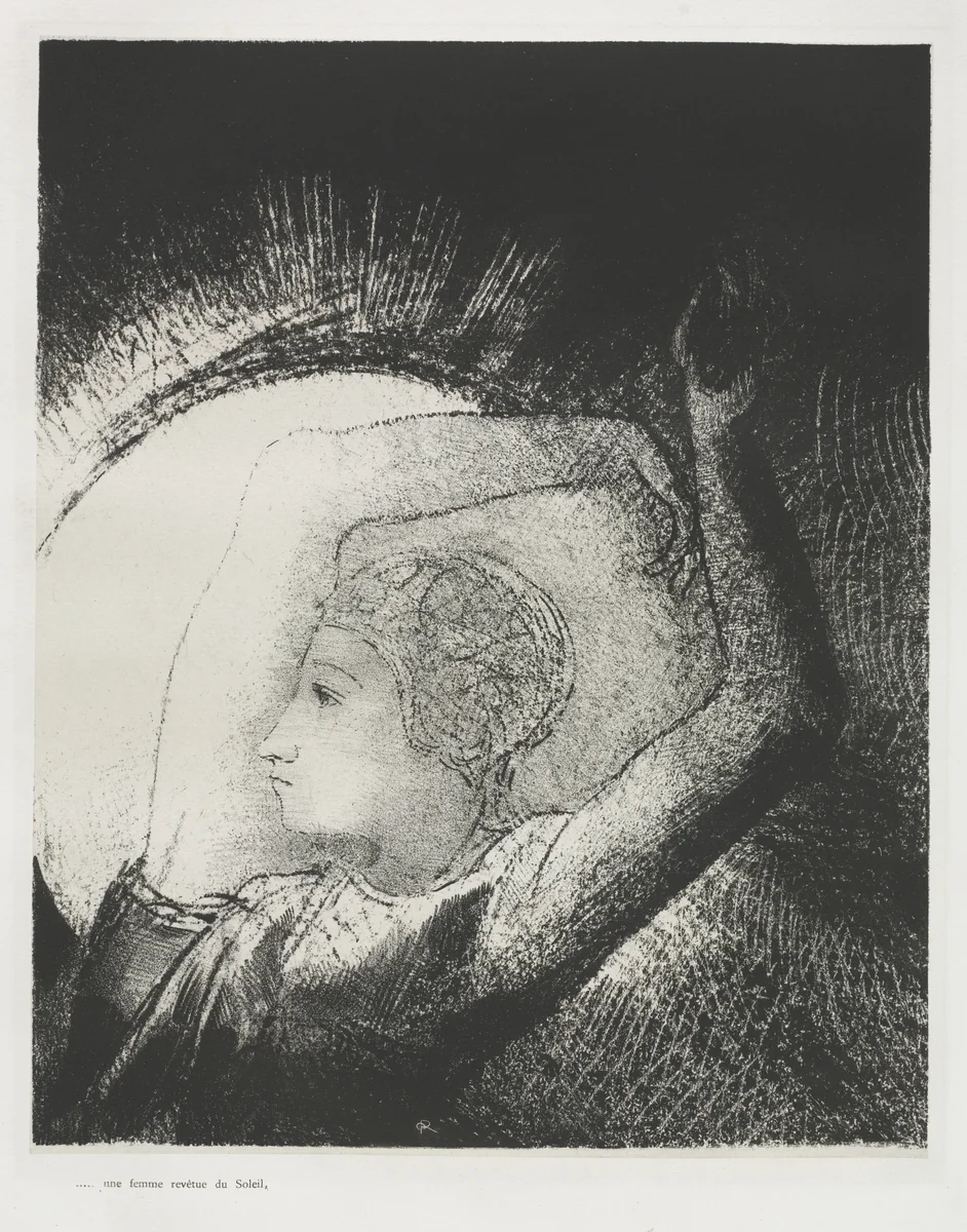 A Woman Clothed with the Sun by Odilon Redon, print, 1899