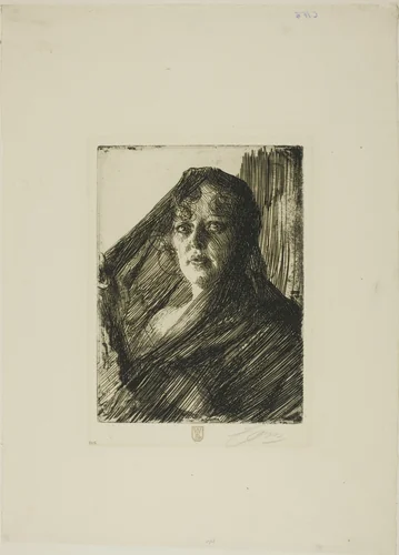 Gerda Lundequist by Anders Zorn, print, 1909
