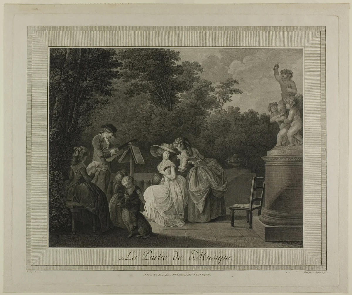 La Partie de Musique by Vincent-Marie Langlois, print, 1776-1804