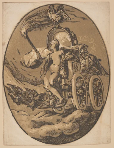 Nox, from The Deities by Hendrick Goltzius, print, 1588-1590