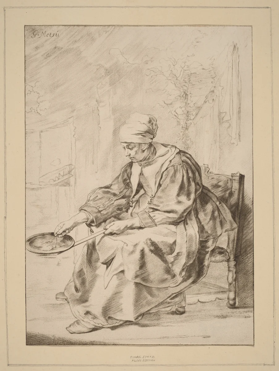 Pancake Woman by Cornelis Ploos van Amstel, print, 1768