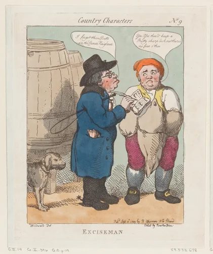 Exciseman by Thomas Rowlandson, print, 1799