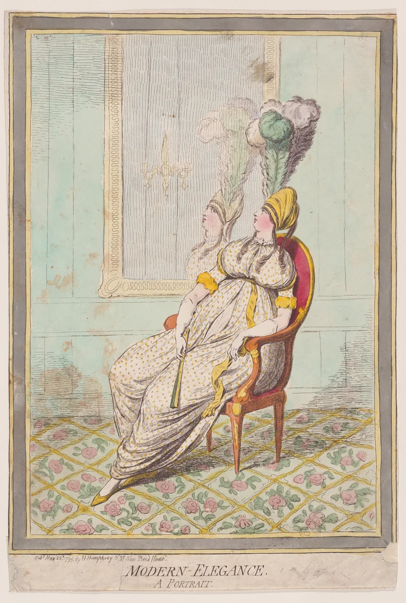 Modern Elegance, a Portrait by James Gillray, print, 1795