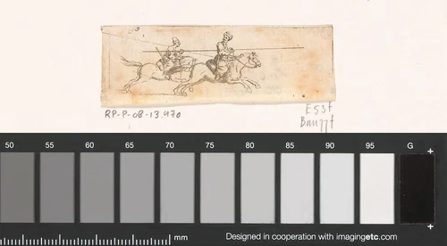 Twee galopperend kozakken met lansen by Daniel Nikolaus Chodowiecki, print, 1769