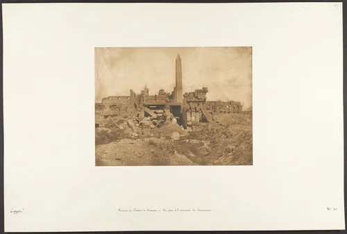 Ruines du Palais de Karnac - Vue prise à l'extrêmité du Sanctuaire by Maxime Du Camp, photograph, 1849-1850