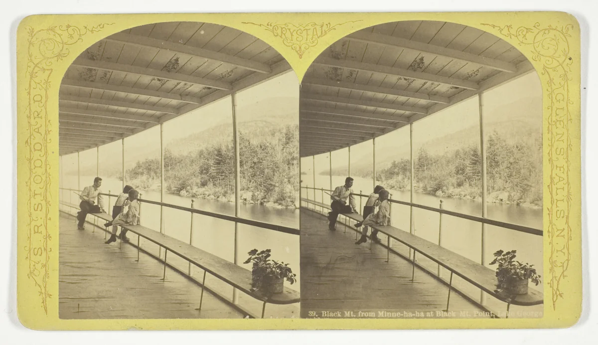 Black Mt. from Minne-ha-ha at Black Mt. Point, Lake George, No. 39 from the series "Crystal" by Seneca Ray Stoddard, photograph, 1870-1876