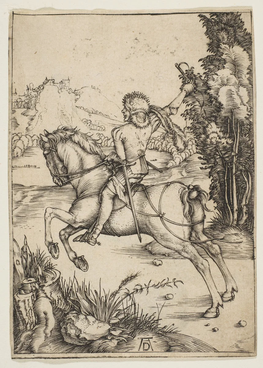 The Little Courier by Albrecht Dürer, print, 1496