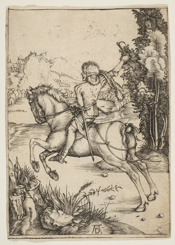The Little Courier by Albrecht Dürer, print, 1496