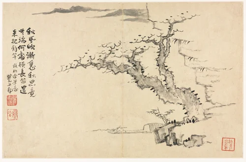 Landscapes in Various Styles after Old Masters by Mei Qing, painting, 1690