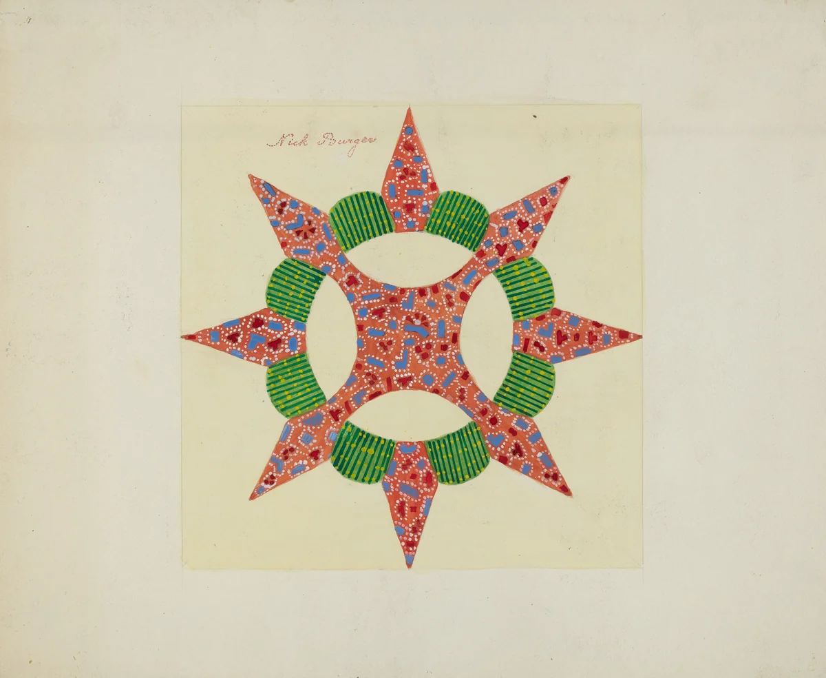 Pieced Autograph Quilt (1 Piece) by Cornelius Christoffels; Margaret Linsley, index of american design, 1936