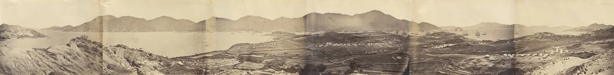 First Arrival of Chinese Expeditionary Force Encampment, Kowloon, Hong Kong March 1860 by Felice Beato, photograph, 1860