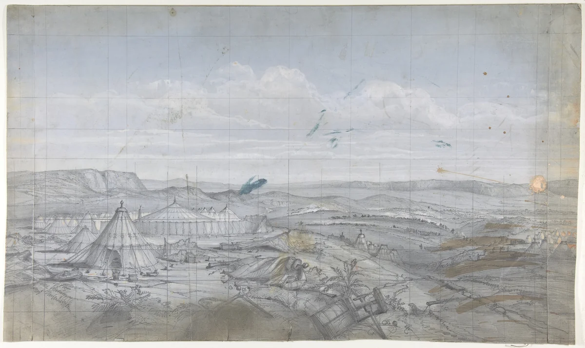 Design for a Stage Set at the Opéra, Paris by Eugène Cicéri, drawing, 1830-1890