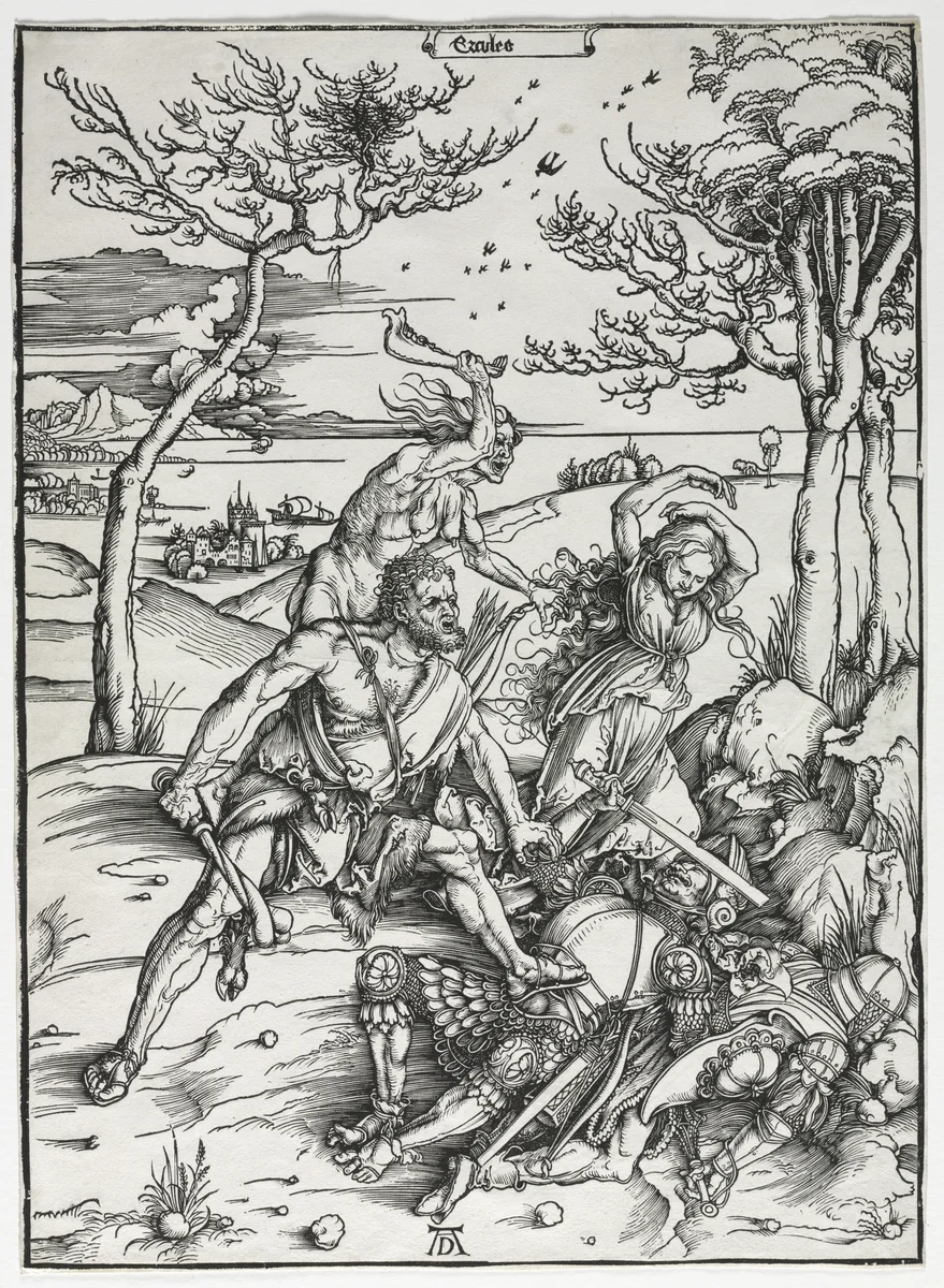 Hercules by Albrecht Dürer, print, 1496-1497