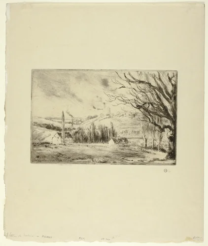 View of Pontoise by Camille Pissarro, print, 1885