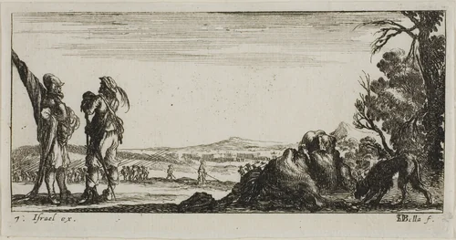 Plate Seven from Drawings of Several Movements by Soldiers by Stefano della Bella, print, 1644