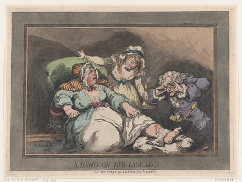 A Bawd on her Last Legs by Thomas Rowlandson, print, 1792