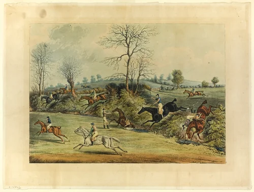 Saint Albans Grand Steeple Chase by James Pollard, print, 1817-1900