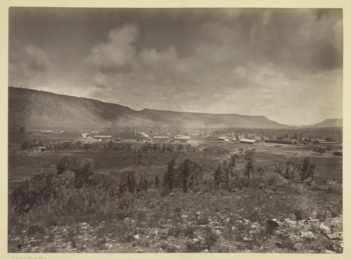 Distant View of Camp Apache, Arizona by Timothy O'Sullivan, photograph, 1873