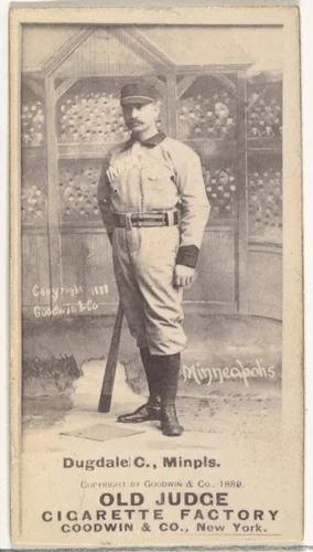 Daniel Edward "Dan" Dugdale, Catcher, Minneapolis, from the Old Judge series (N172) for Old Judge Cigarettes by Goodwin & Company, photograph, 1888-1889