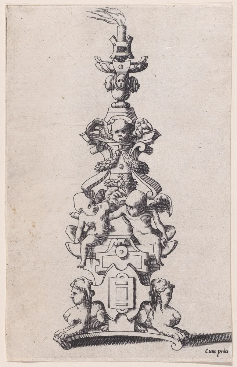 Candlestick by René Boyvin, print, 1525-1600