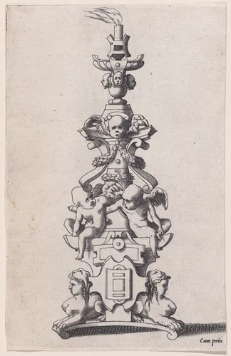 Candlestick by René Boyvin, print, 1525-1600