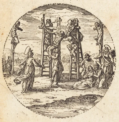 Descent from the Cross by Jacques Callot, print, 1631