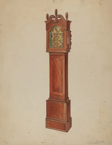 Clock (Grandfather) by Lawrence Phillips, index of american design, 1937