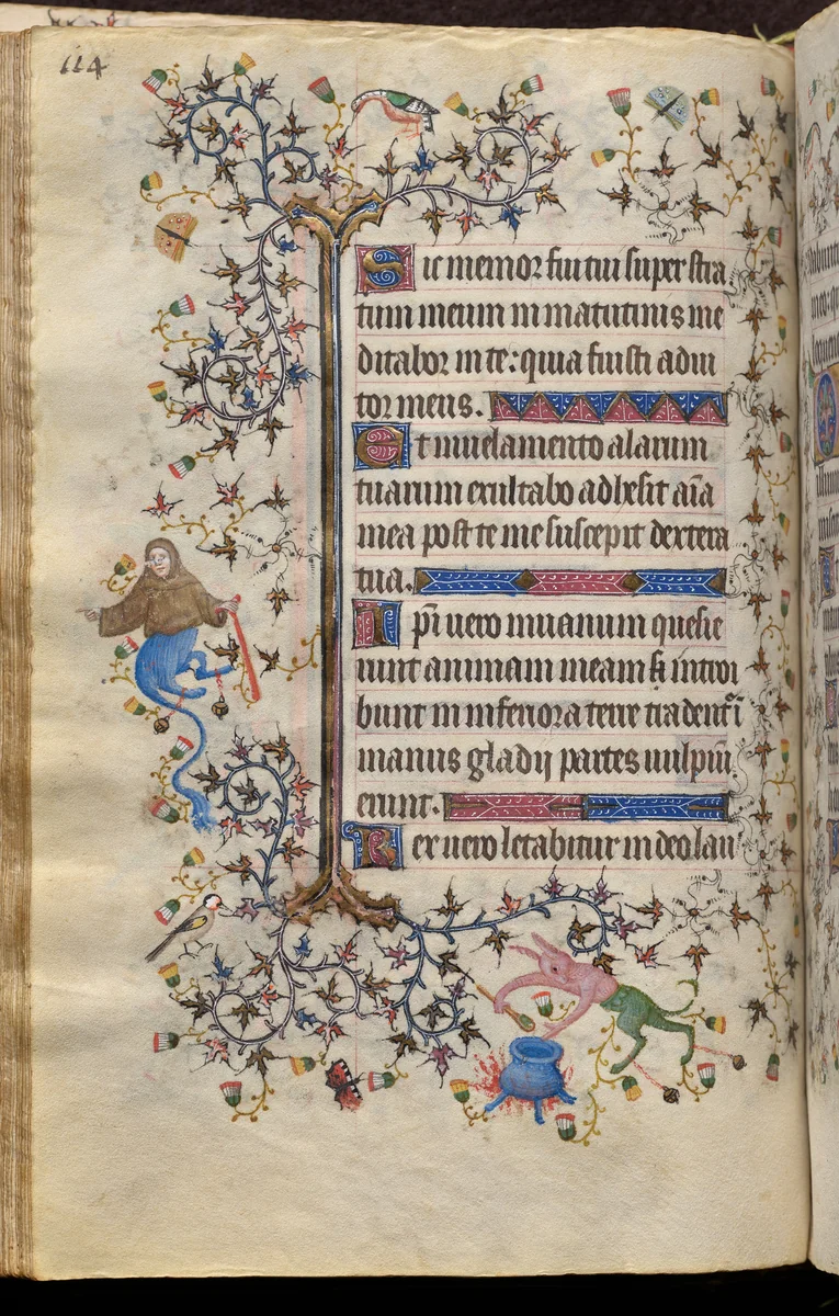 Hours of Charles the Noble, King of Navarre (1361-1425): fol. 57v, Text by Master of the Brussels Initials and Associates, book, 1400-1410
