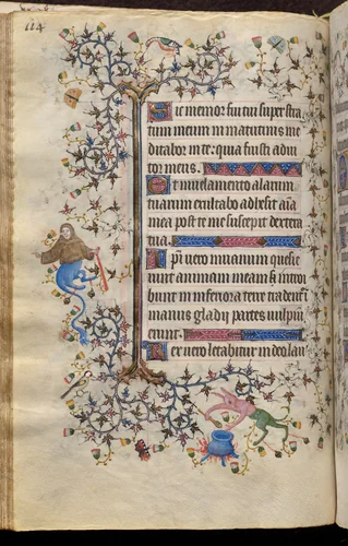 Hours of Charles the Noble, King of Navarre (1361-1425): fol. 57v, Text by Master of the Brussels Initials and Associates, book, 1400-1410