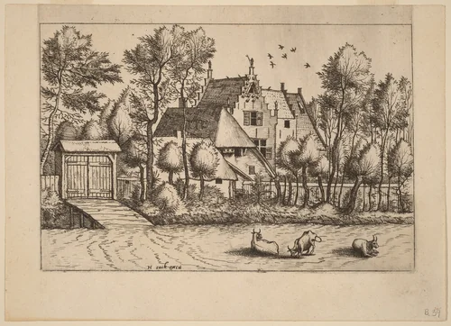 Country House with a Ditch by Lucas van Doetechum
Johannes van Doetechum the Elder
Master of the Small Landscapes, print, 1559-1561