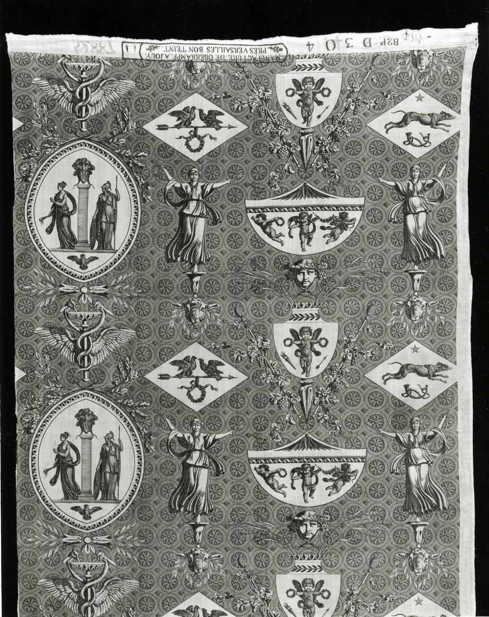 Venus and Minerva (Furnishing Fabric) by Jean Baptiste Huet, textile, 1805-1814