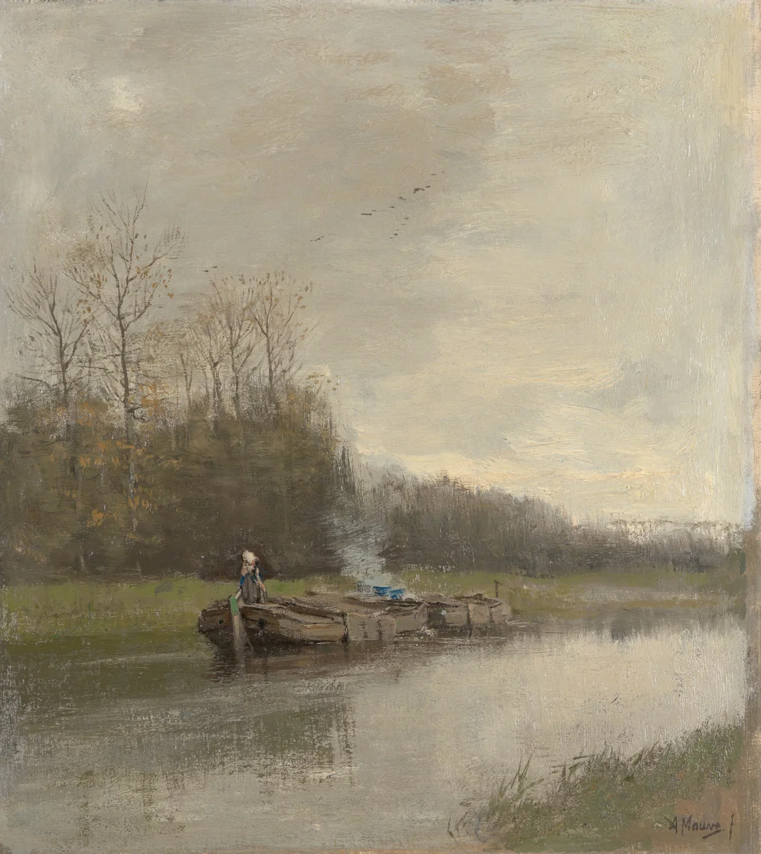 Trekvaart by Anton Mauve, painting, 1860-1888