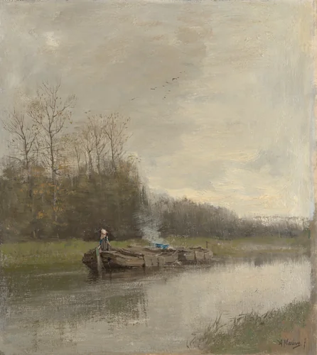 Trekvaart by Anton Mauve, painting, 1860-1888