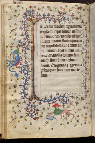 Hours of Charles the Noble, King of Navarre (1361-1425): fol. 24v, Text by Master of the Brussels Initials and Associates, book, 1400-1410