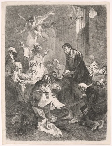 Christ and the Apostles' Holy Communion by Franz Anton Maulbertsch, print, 1760-1770